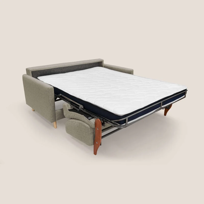 Edgar canapé convertible en tissu FELIS imperméable T03 marron