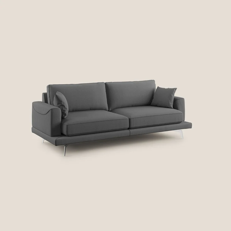 Dorian canapé moderne en tissu doux anti-tache T05 anthracite