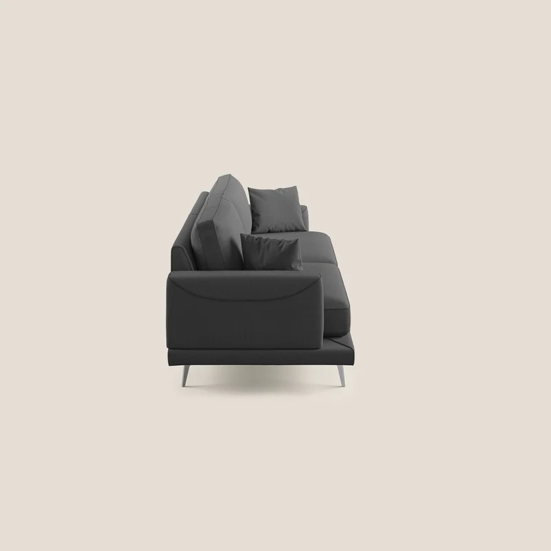 Dorian canapé moderne en tissu doux anti-tache T05 anthracite