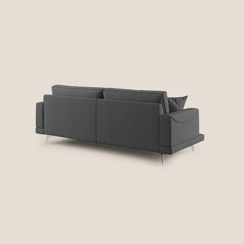Dorian canapé moderne en tissu doux anti-tache T05 anthracite