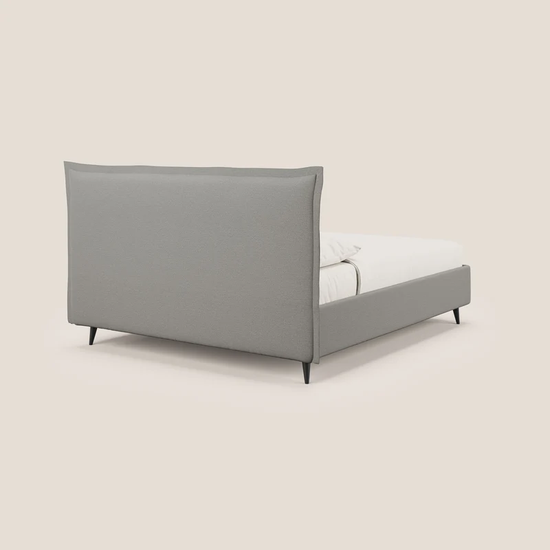 Hans lit rembourré avec coffre au style minimaliste en tissu imperméable T19 beige