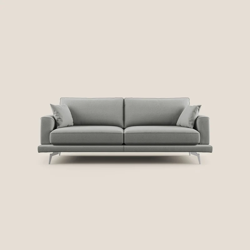 Dorian canapé moderne en tissu doux anti-tache T05 gris