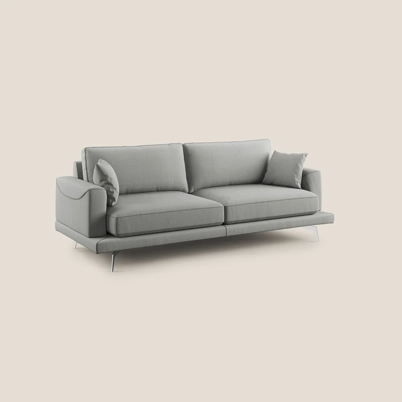 Dorian canapé moderne en tissu doux anti-tache T05 gris