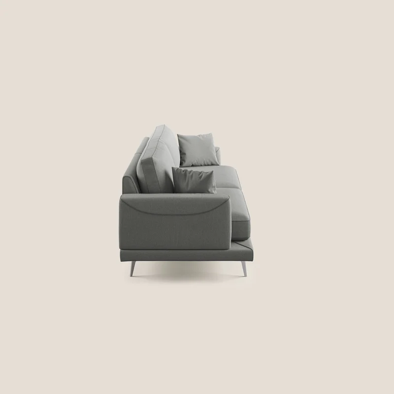 Dorian canapé moderne en tissu doux anti-tache T05 gris