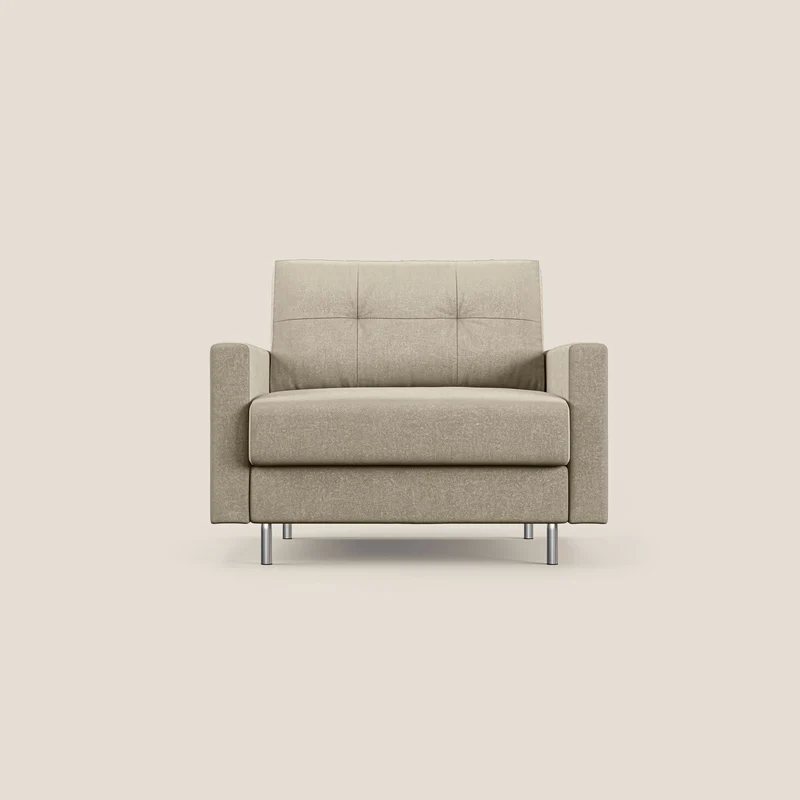 Megan fauteuil convertible en microfibre détachable T11 Taupe tortora