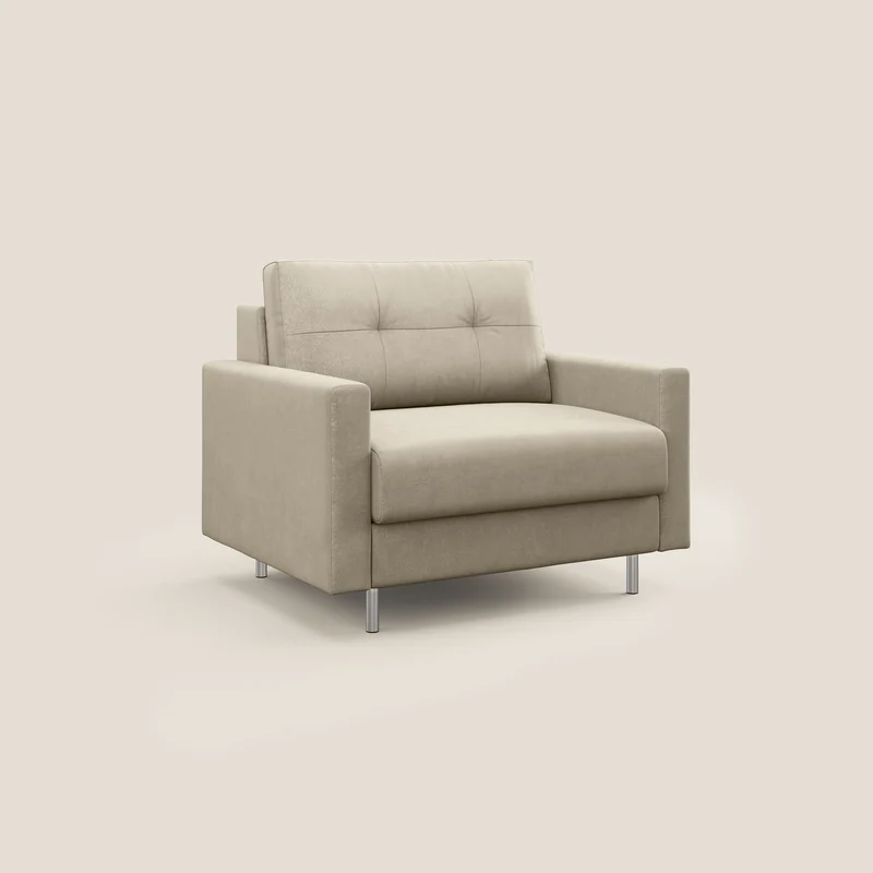 Megan fauteuil convertible en microfibre détachable T11 Taupe tortora