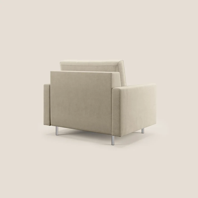 Megan fauteuil convertible en microfibre détachable T11 Taupe tortora