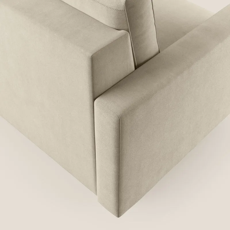 Megan fauteuil convertible en microfibre détachable T11 Taupe tortora