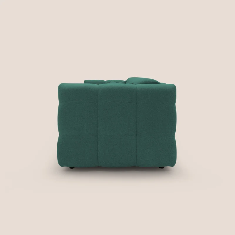 Tender Canapé convertible avec matelas H14 cm en bouclette imperméable T07 vert
