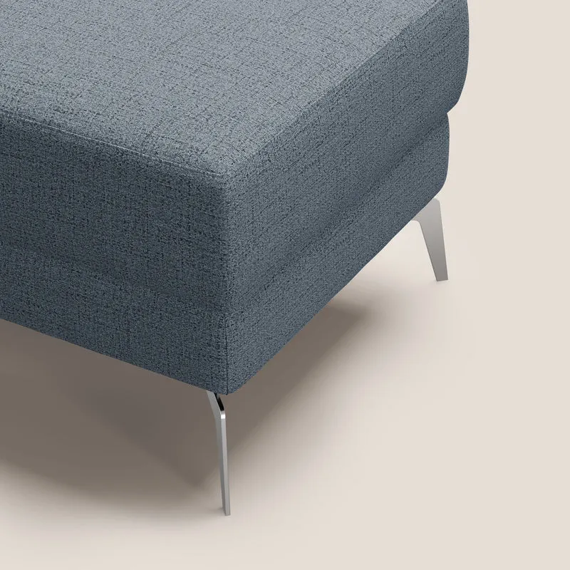 Star Pouf avec pieds hauts en tissu imperméable flammé T03 bleu