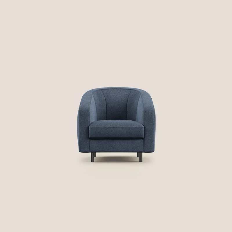 Pandora Fauteuil en tissu bouclé doux et imperméable T07 bleu