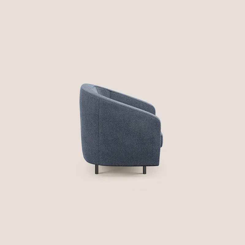Pandora Fauteuil en tissu bouclé doux et imperméable T07 bleu