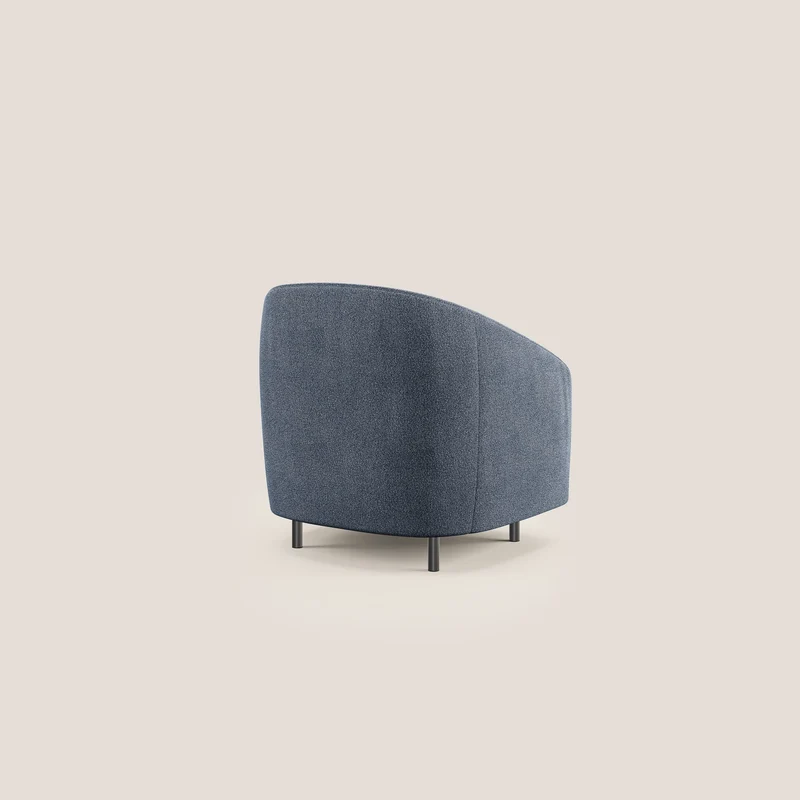 Pandora Fauteuil en tissu bouclé doux et imperméable T07 bleu