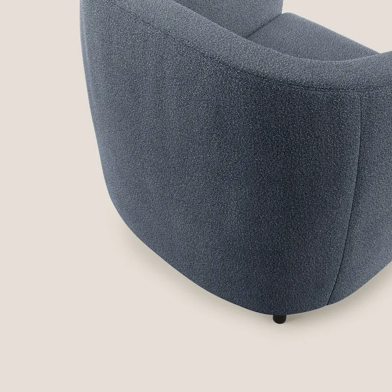 Pandora Fauteuil en tissu bouclé doux et imperméable T07 bleu