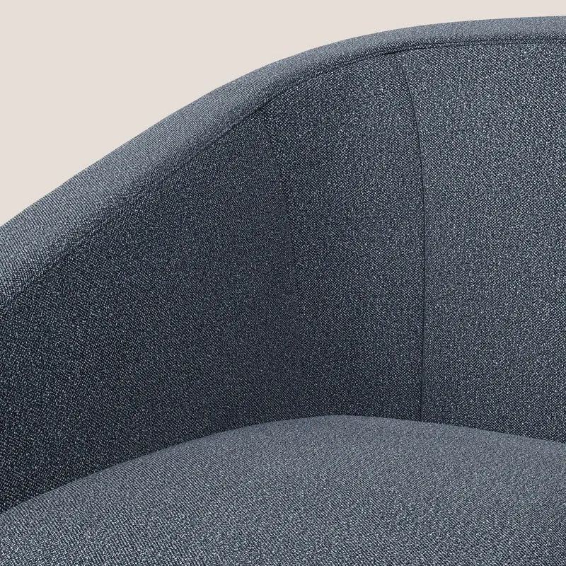 Pandora Fauteuil en tissu bouclé doux et imperméable T07 bleu