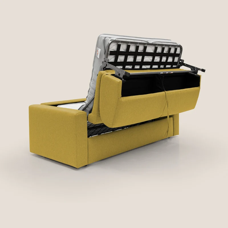 Kansas Canapé lit convertible h20 cm en tissu imperméable T13 jaune