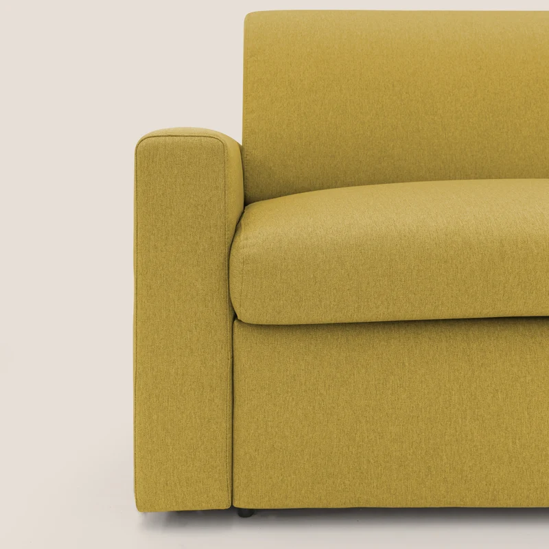 Kansas Canapé lit convertible h20 cm en tissu imperméable T13 jaune