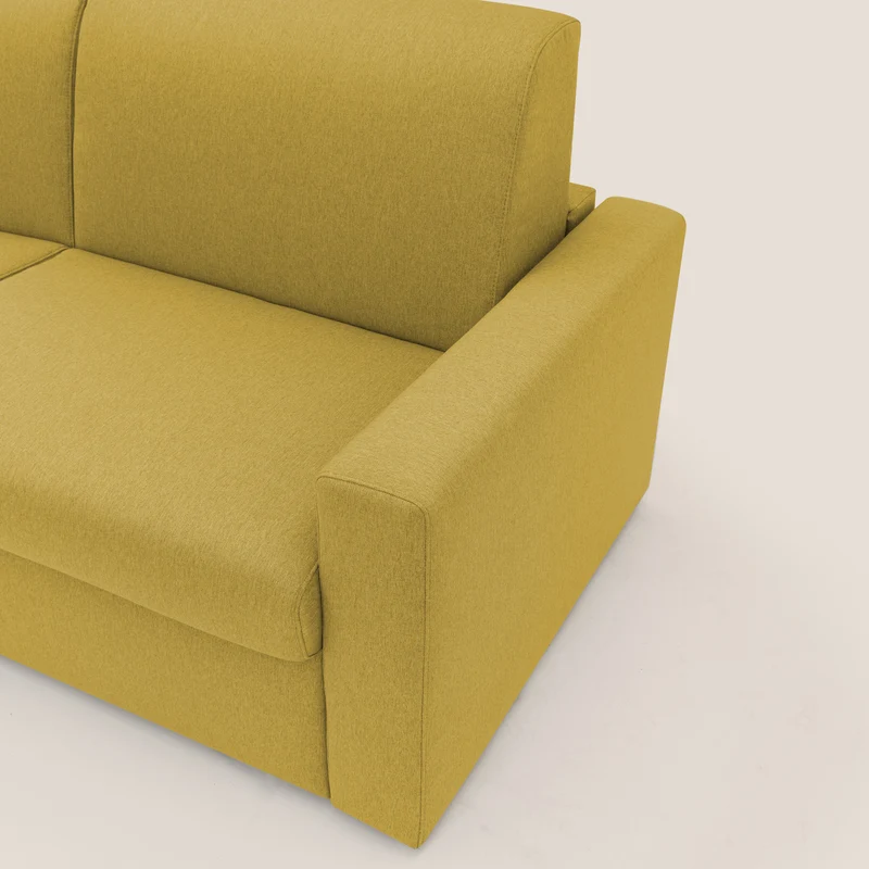 Kansas Canapé lit convertible h20 cm en tissu imperméable T13 jaune