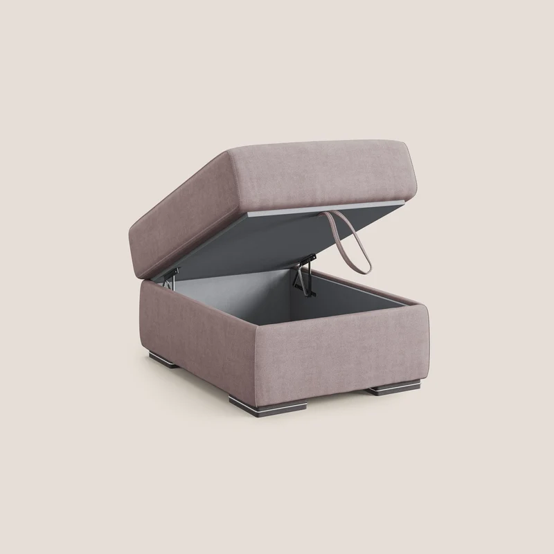 Sun pouf coffre en tissu imperméable T02 rose