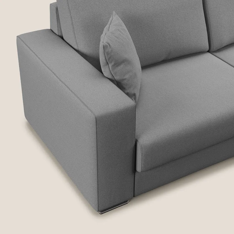 Marte canapé d'angle en tissu détachable et imperméable T08 gris