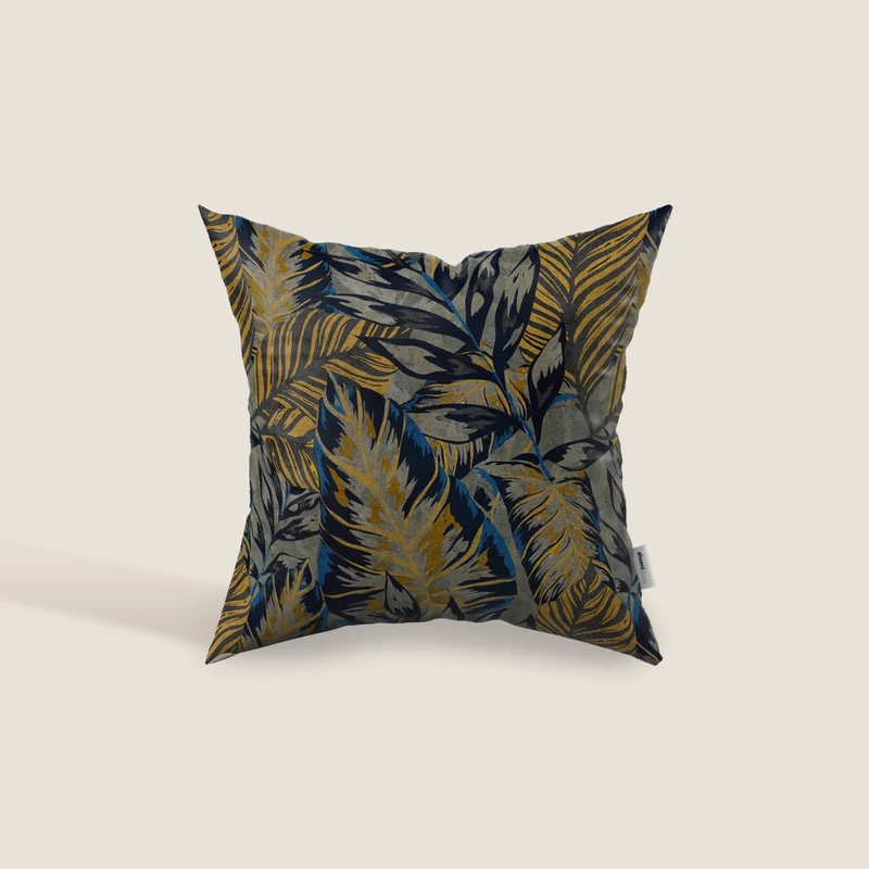 Forest coussins collection en velours imperméable or
