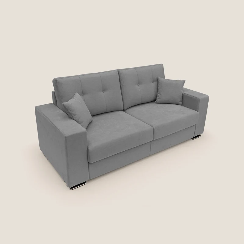 Giove canapé en tissu doux imperméable T02 gris