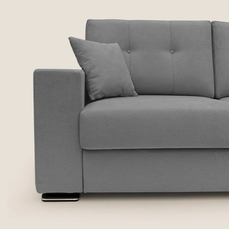 Giove canapé en tissu doux imperméable T02 gris