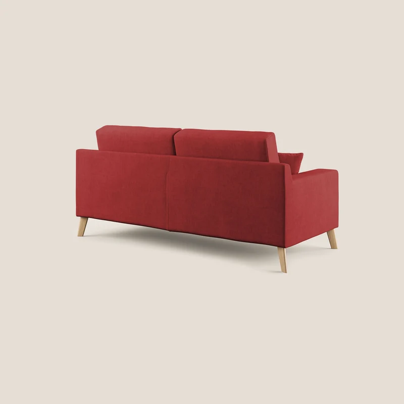 Danish canapé moderne en tissu doux imperméable T02 rouge