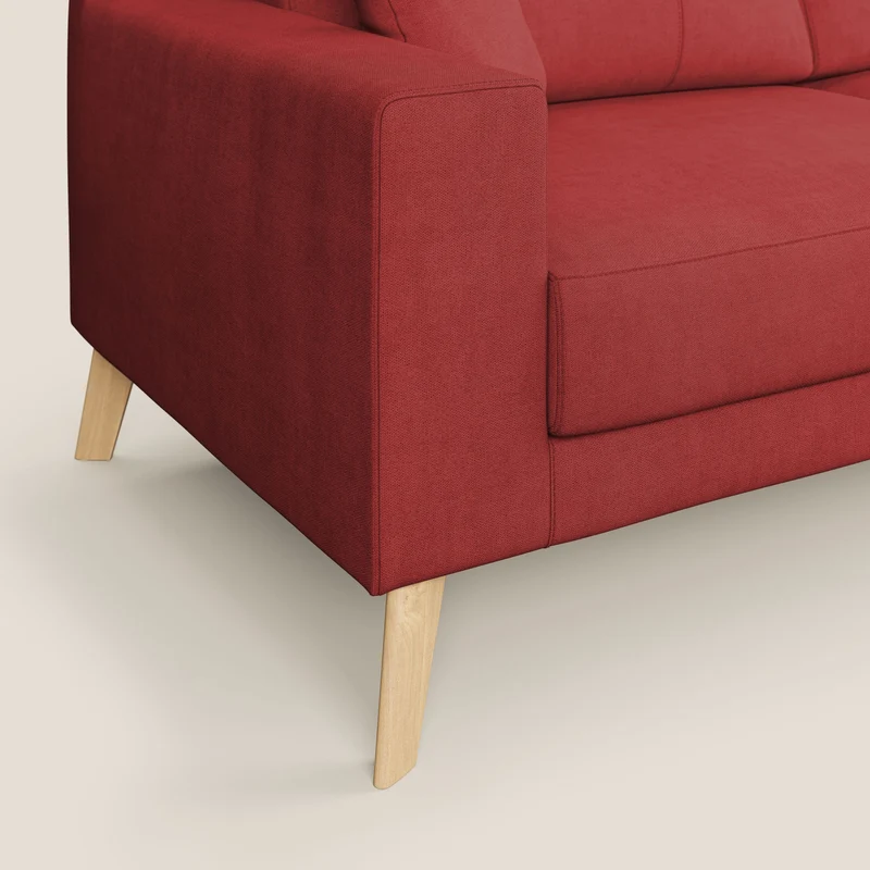 Danish canapé moderne en tissu doux imperméable T02 rouge