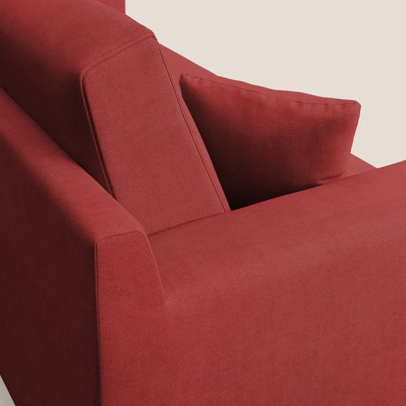Danish canapé moderne en tissu doux imperméable T02 rouge