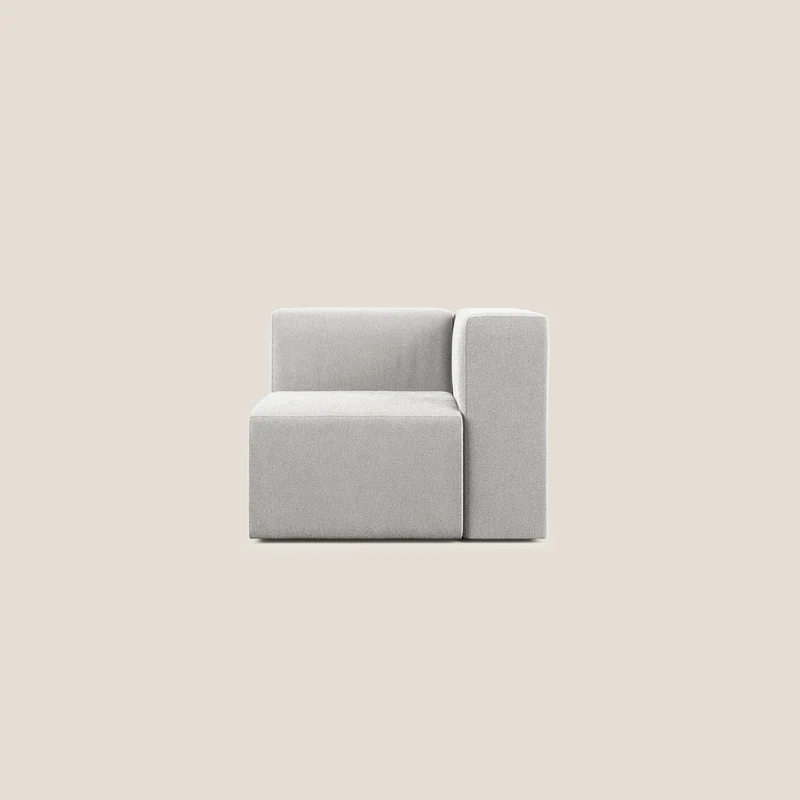 Nettuno module d'angle/latéral en bouclette douce T07 gris
