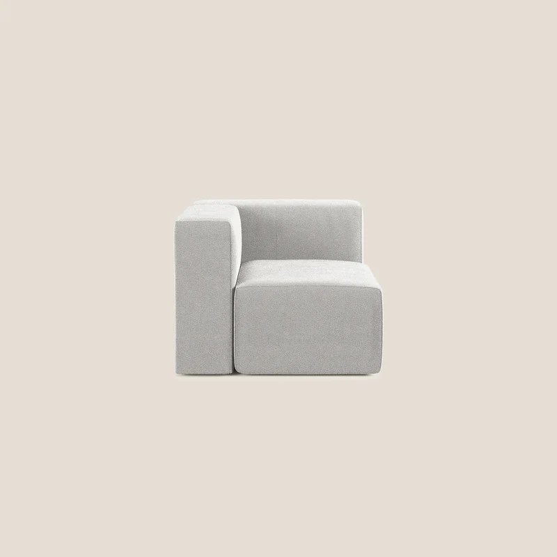 Nettuno module d'angle/latéral en bouclette douce T07 gris