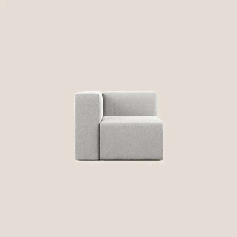Nettuno module d'angle/latéral en bouclette douce T07 gris