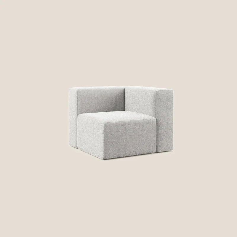 Nettuno module d'angle/latéral en bouclette douce T07 gris