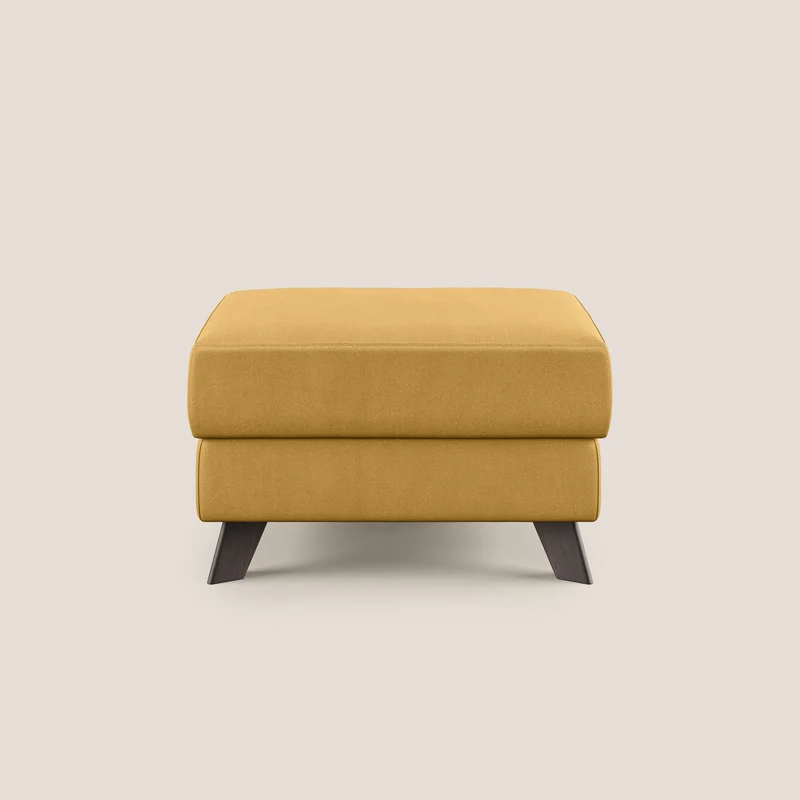 Moon Pouf coffre aux pieds hauts en microfibre imperméable T11 jaune