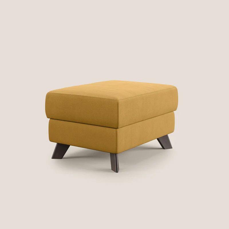 Moon Pouf coffre aux pieds hauts en microfibre imperméable T11 jaune