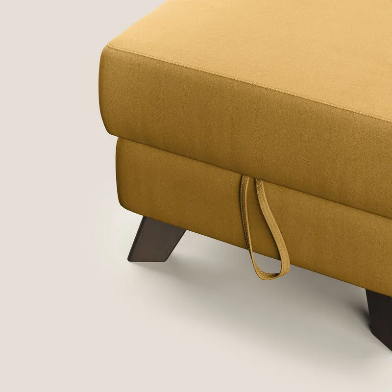 Moon Pouf coffre aux pieds hauts en microfibre imperméable T11 jaune