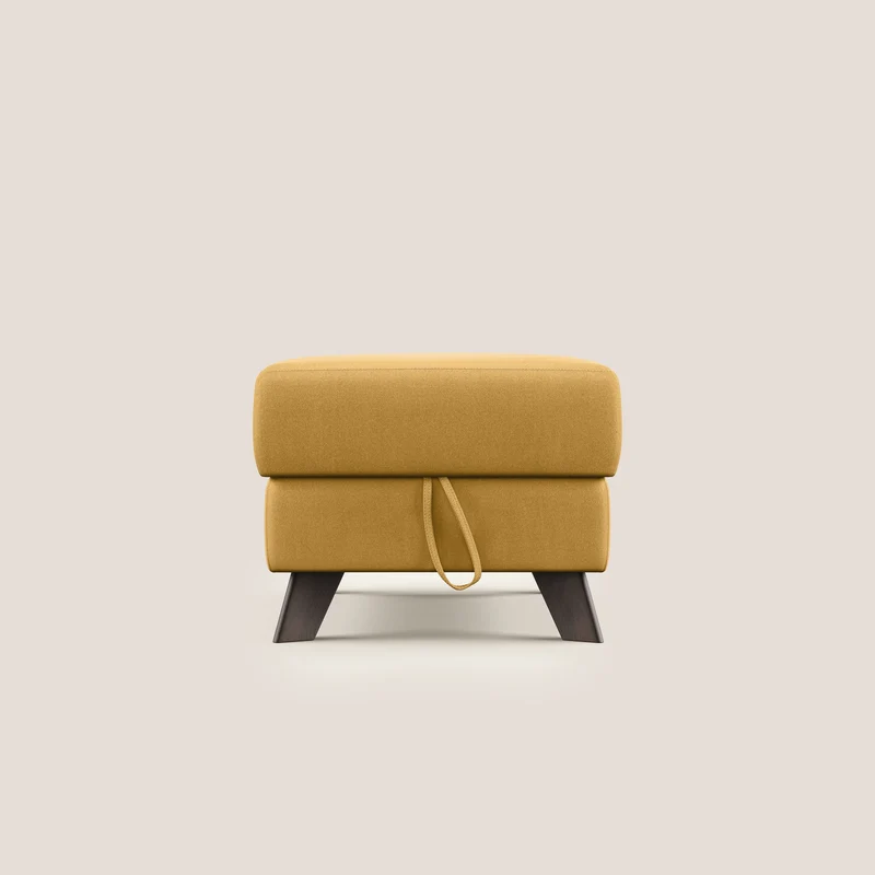 Moon Pouf coffre aux pieds hauts en microfibre imperméable T11 jaune