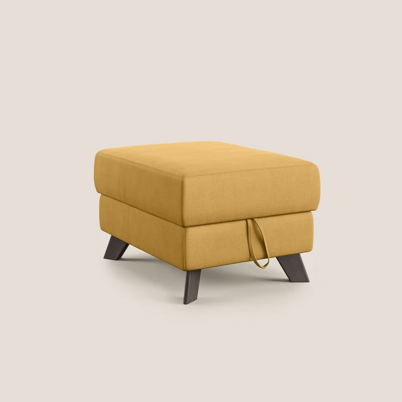 Moon Pouf coffre aux pieds hauts en microfibre imperméable T11 jaune