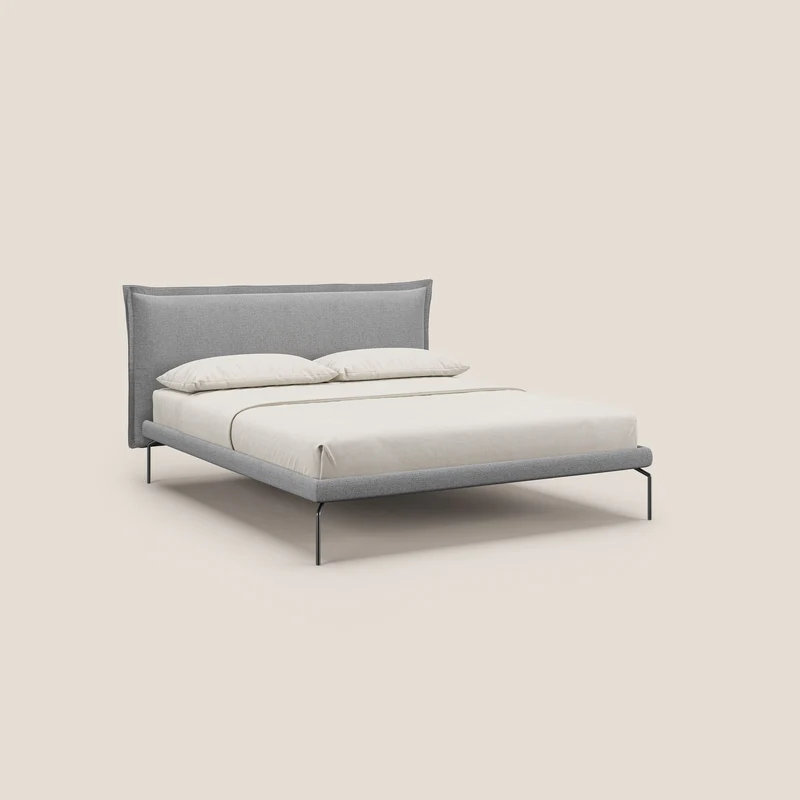 Eric lit rembourré au design minimaliste en tissu imperméable T14 gris clair