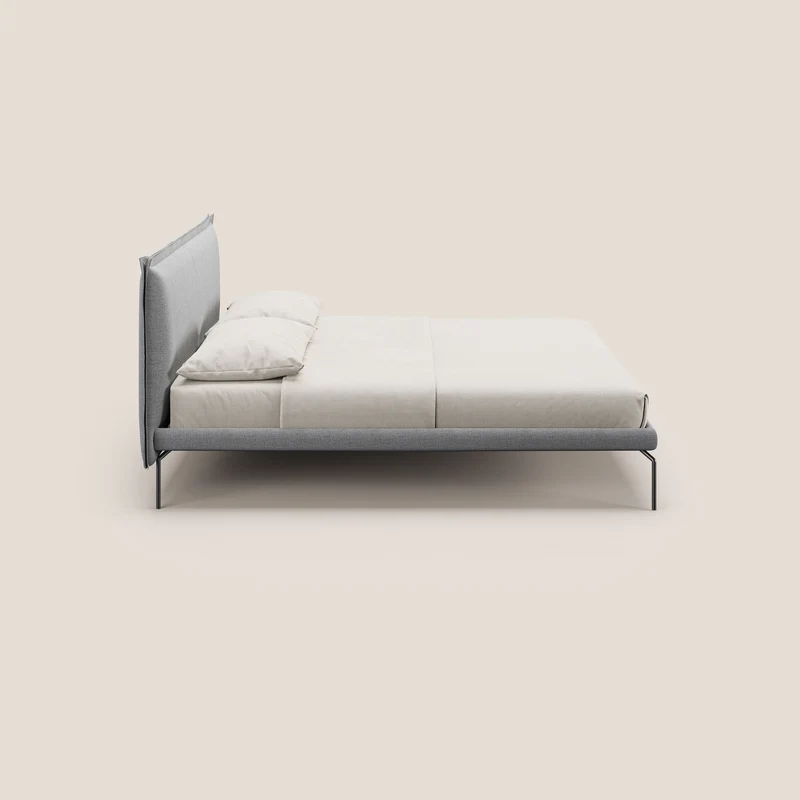 Eric lit rembourré au design minimaliste en tissu imperméable T14 gris clair