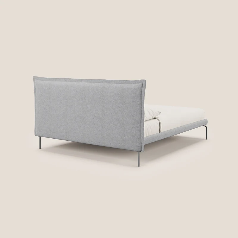 Eric lit rembourré au design minimaliste en tissu imperméable T14 gris clair