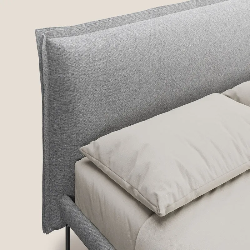 Eric lit rembourré au design minimaliste en tissu imperméable T14 gris clair