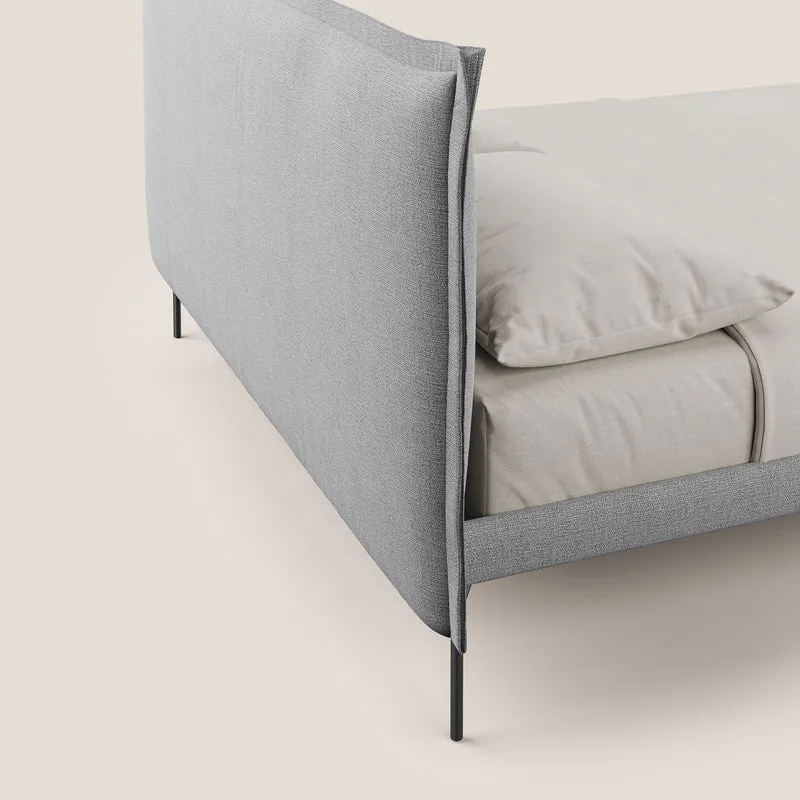 Eric lit rembourré au design minimaliste en tissu imperméable T14 gris clair