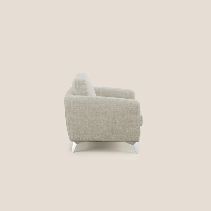 Orione fauteuil en tissu doux imperméable entrelacé T06 crème