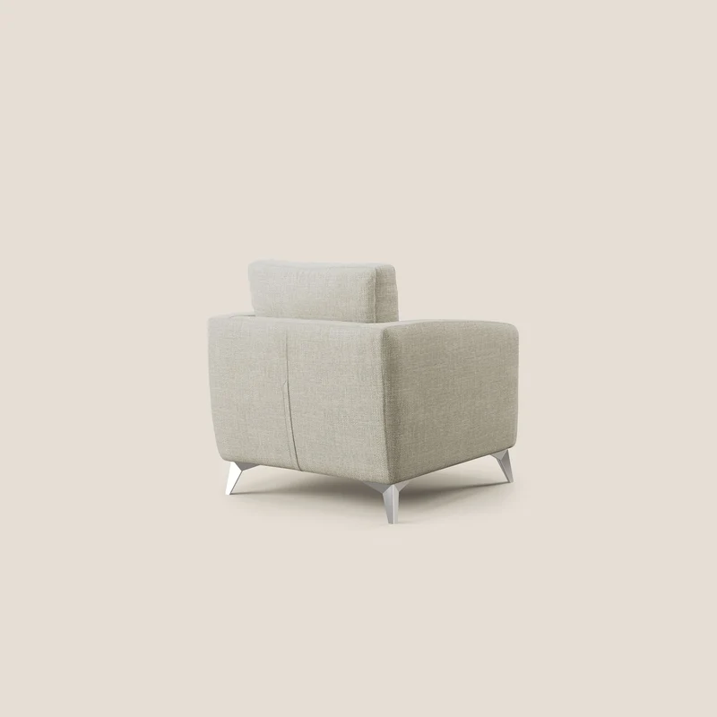 Orione fauteuil en tissu doux imperméable entrelacé T06 crème