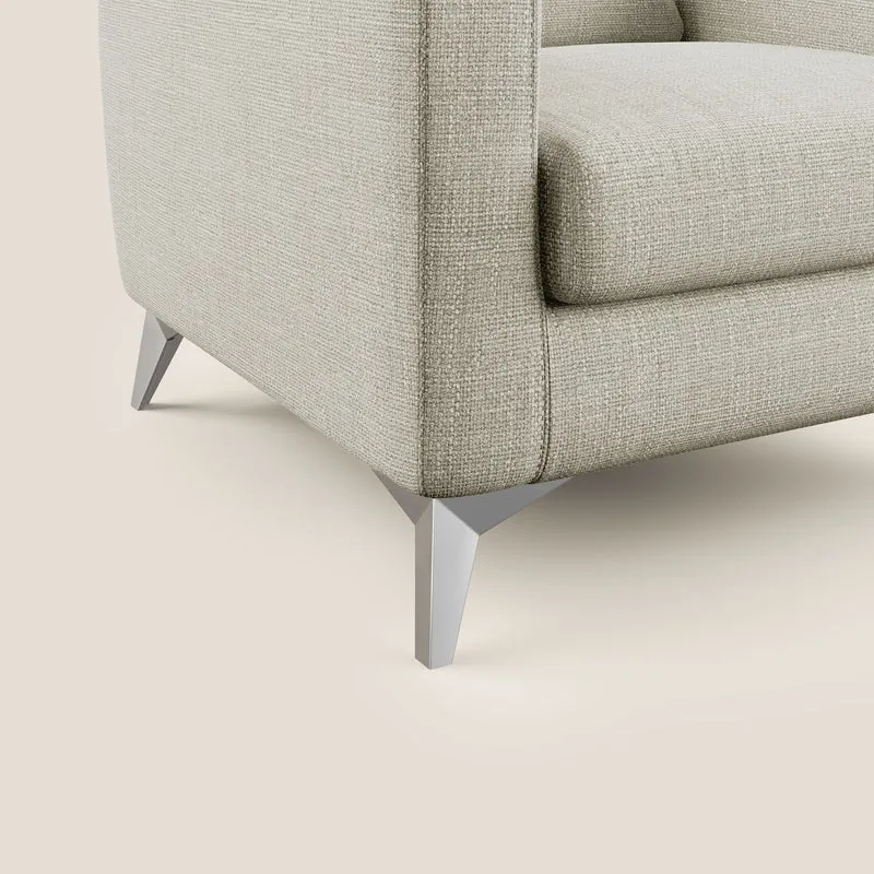 Orione fauteuil en tissu doux imperméable entrelacé T06 crème