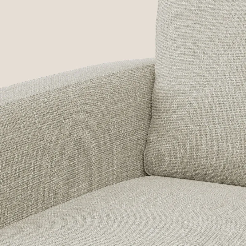 Orione fauteuil en tissu doux imperméable entrelacé T06 crème