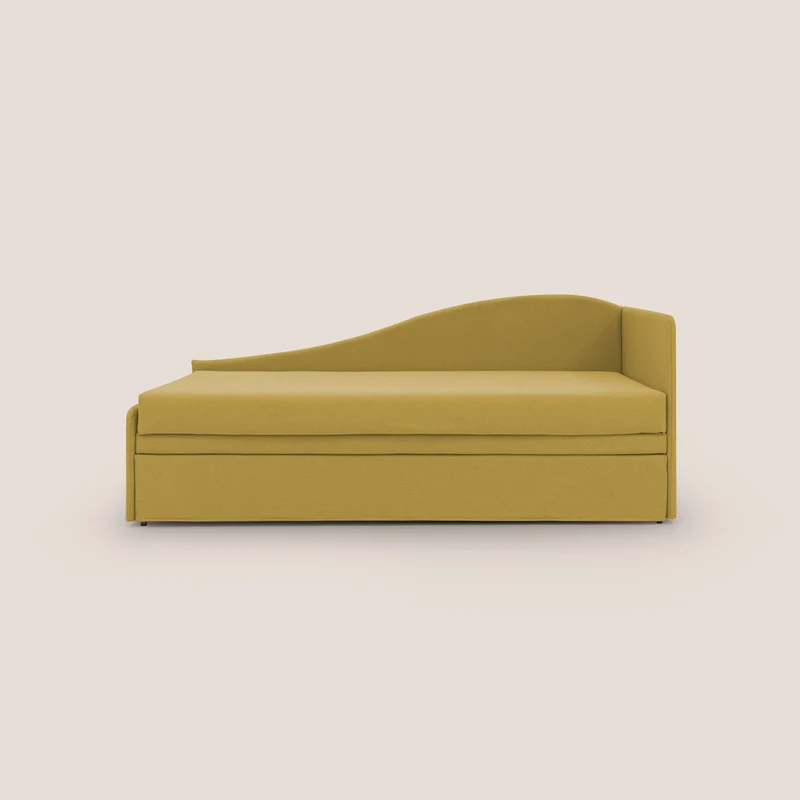 Nolo Canapé duplex avec lits jumeaux et tissu effet coton imperméable T13 jaune
