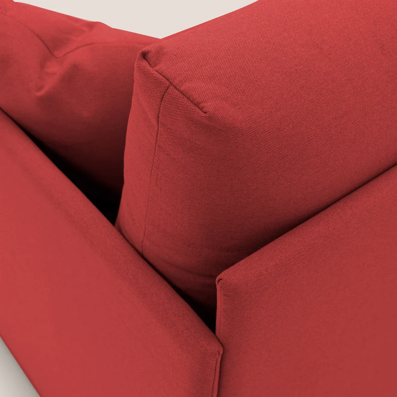 Brera Canapé duplex avec lits jumeaux et tissu effet coton imperméable T13 rouge